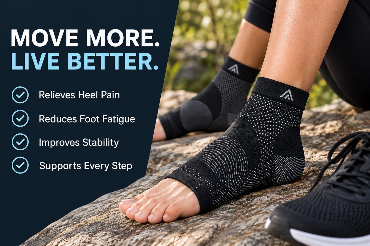 MoveComforts footsleeve with arch and heel support